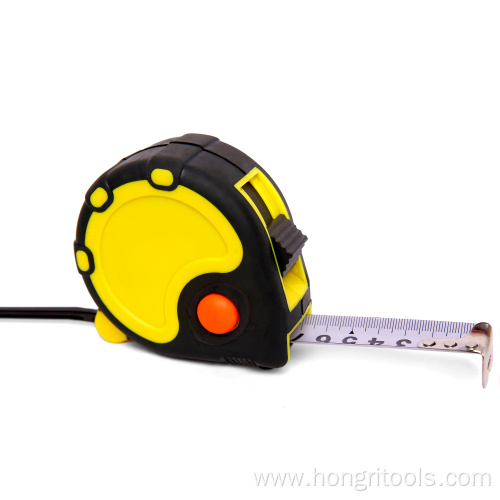 Yellow Color Rubber Coated Measuring Tape For Building